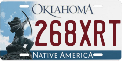 OK license plate 268XRT