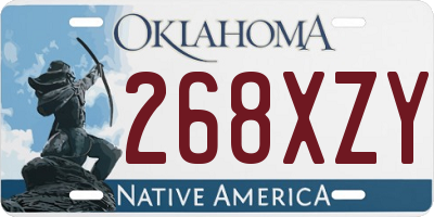OK license plate 268XZY