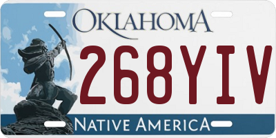 OK license plate 268YIV