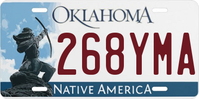 OK license plate 268YMA