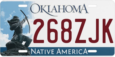 OK license plate 268ZJK