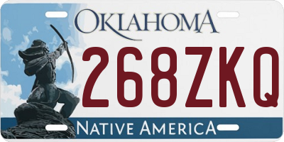 OK license plate 268ZKQ