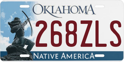 OK license plate 268ZLS