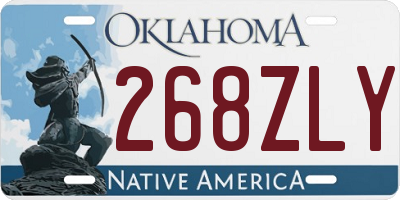 OK license plate 268ZLY