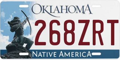 OK license plate 268ZRT