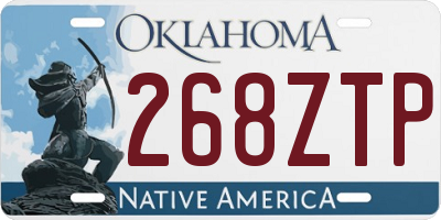 OK license plate 268ZTP