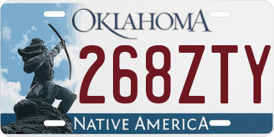 OK license plate 268ZTY