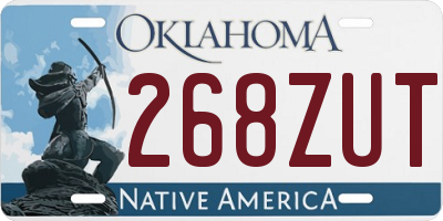 OK license plate 268ZUT