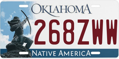 OK license plate 268ZWW