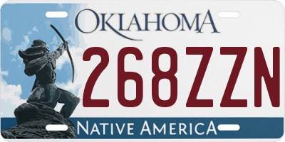 OK license plate 268ZZN