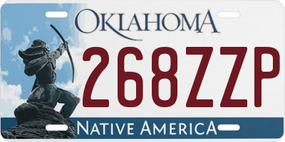 OK license plate 268ZZP
