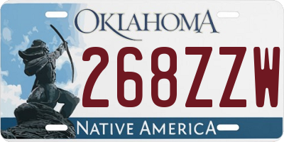 OK license plate 268ZZW