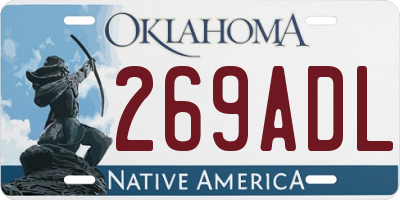 OK license plate 269ADL