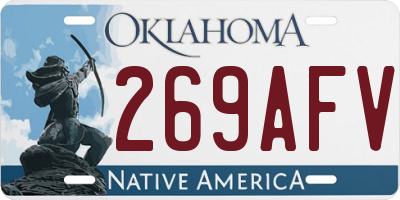 OK license plate 269AFV