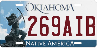 OK license plate 269AIB