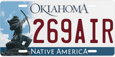 OK license plate 269AIR