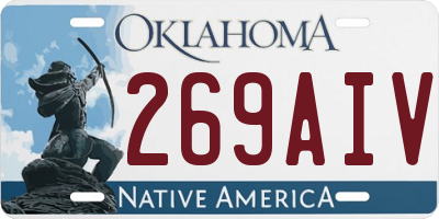 OK license plate 269AIV