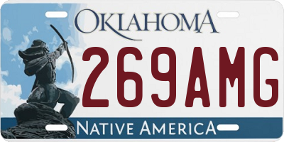 OK license plate 269AMG