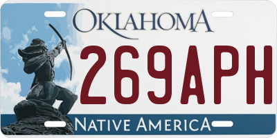 OK license plate 269APH