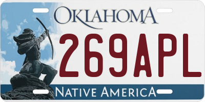 OK license plate 269APL