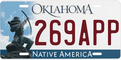 OK license plate 269APP