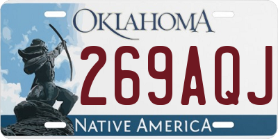 OK license plate 269AQJ