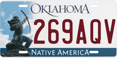 OK license plate 269AQV