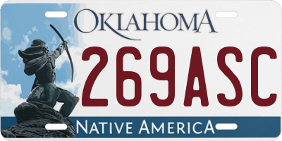 OK license plate 269ASC