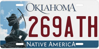 OK license plate 269ATH