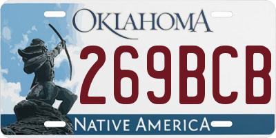 OK license plate 269BCB