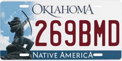 OK license plate 269BMD