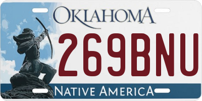 OK license plate 269BNU