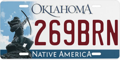 OK license plate 269BRN