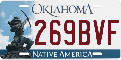 OK license plate 269BVF