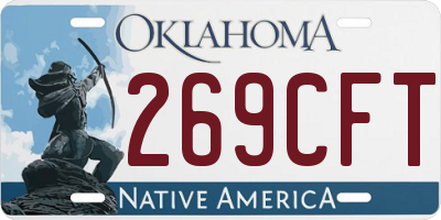 OK license plate 269CFT