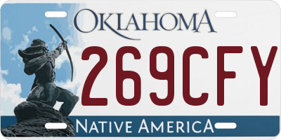 OK license plate 269CFY