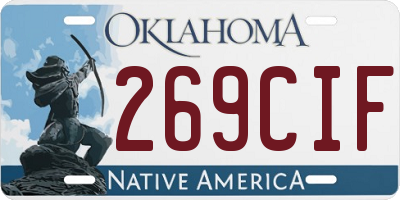 OK license plate 269CIF
