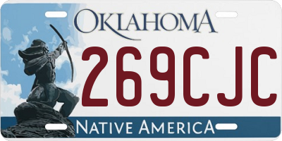 OK license plate 269CJC