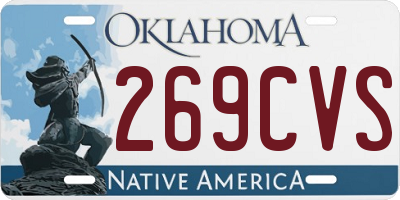OK license plate 269CVS