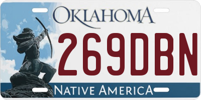 OK license plate 269DBN