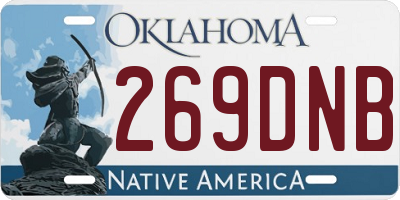 OK license plate 269DNB