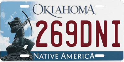 OK license plate 269DNI