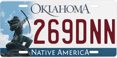 OK license plate 269DNN