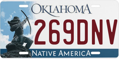 OK license plate 269DNV