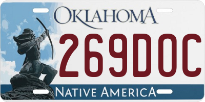 OK license plate 269DOC