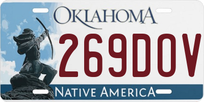 OK license plate 269DOV