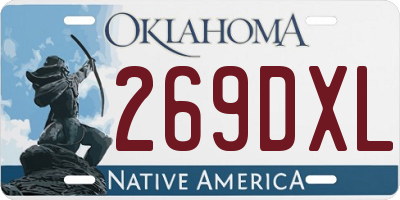 OK license plate 269DXL