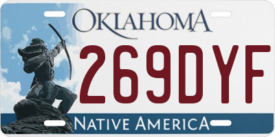 OK license plate 269DYF