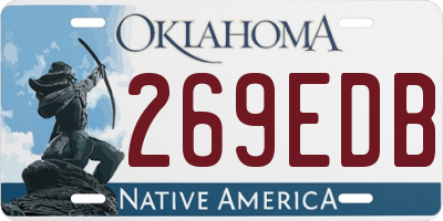 OK license plate 269EDB