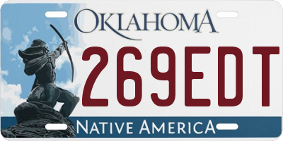 OK license plate 269EDT